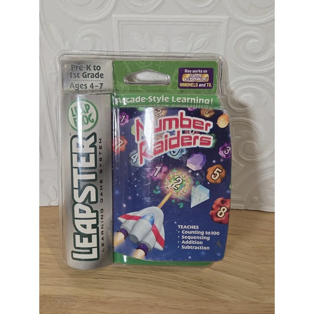 LeapFrog Leapster L-Max compatible NUMBER RAIDER Educational Math Game Leap Frog